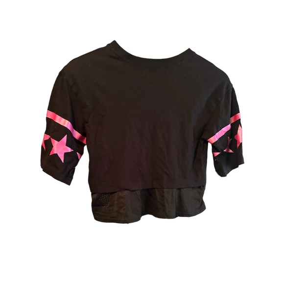 4for$20❗️Girls Converse Superstar Layered Jersey Cropped T-Shirt | Sz: M (10-12) - Picture 7 of 7